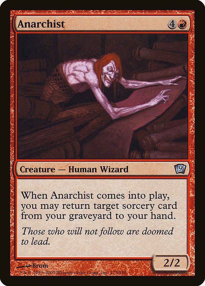 Anarchist – Uncommon Magic: The Gathering card from Ninth Edition (#173★)