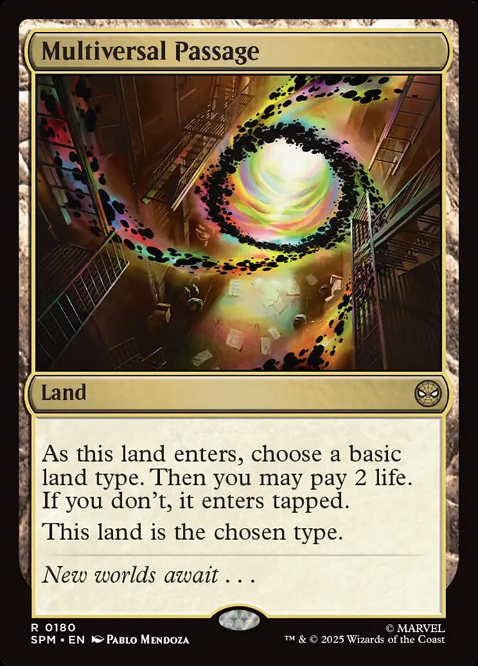 Multiversal Passage – Rare Magic: The Gathering card from Marvel's Spider-Man (#180)