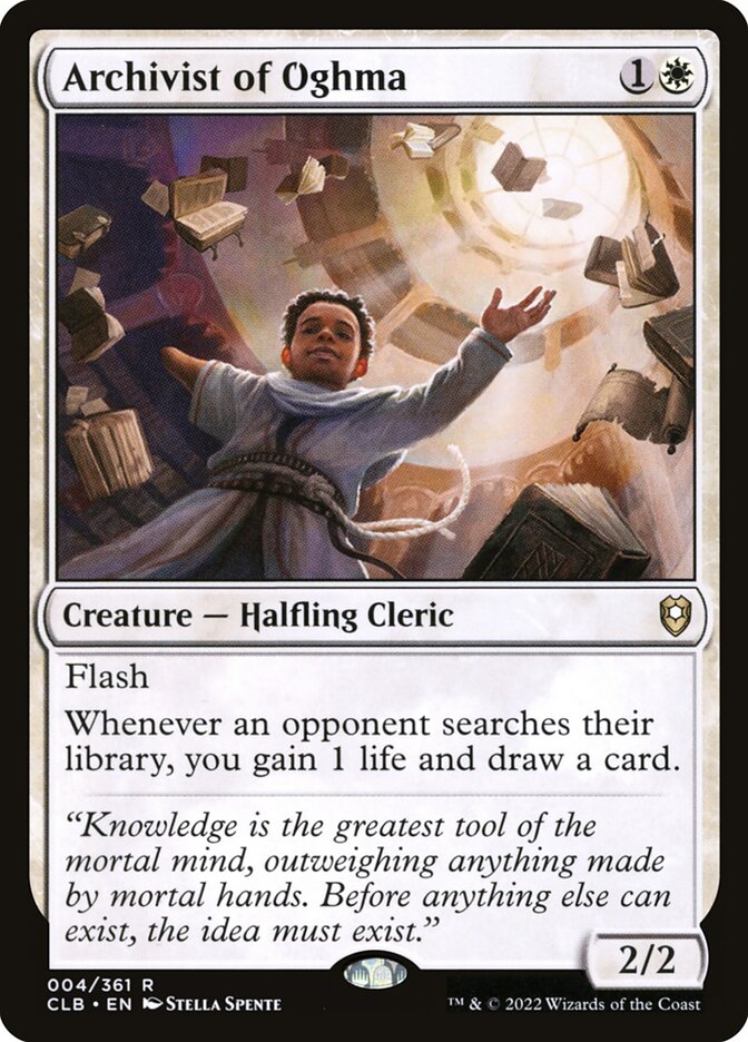 Archivist of Oghma – Rare Magic: The Gathering card from Commander Legends: Battle for Baldur's Gate (#4)
