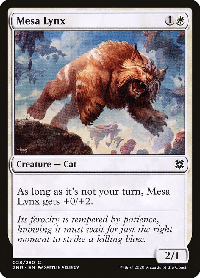 Mesa Lynx – Common Magic: The Gathering card from Zendikar Rising (#28)
