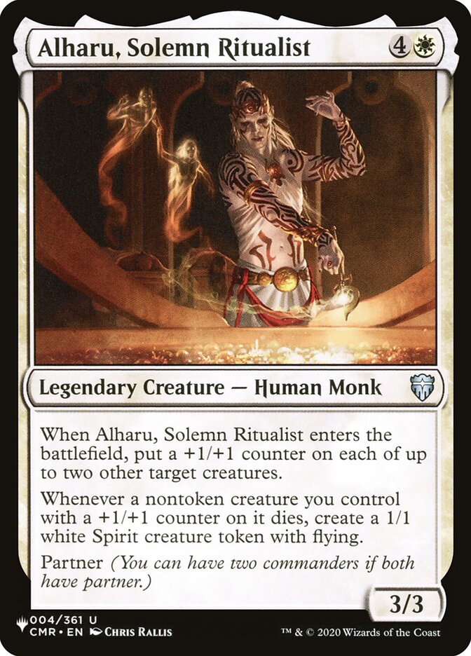Alharu, Solemn Ritualist – Uncommon Magic: The Gathering card from The List (#CMR-4)