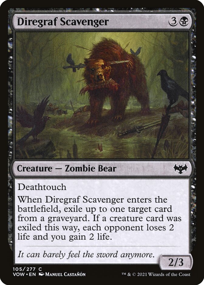 Diregraf Scavenger – Common Magic: The Gathering card from Innistrad: Crimson Vow (#105)
