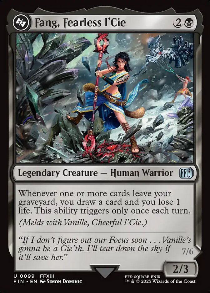 Fang, Fearless l'Cie – Uncommon Magic: The Gathering card from Final Fantasy (#99)