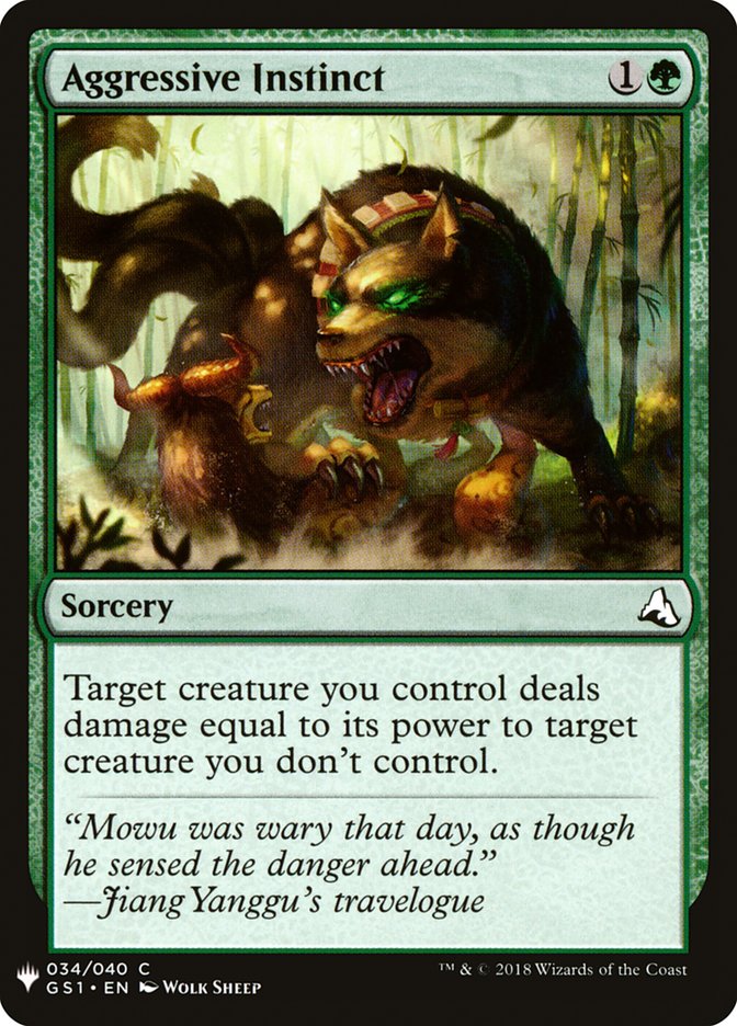 Aggressive Instinct – Common Magic: The Gathering card from The List (#GS1-34)