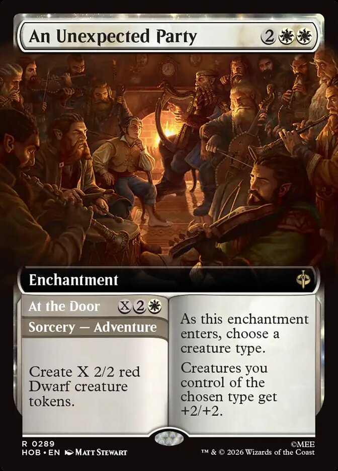 An Unexpected Party // At the Door – Rare Magic: The Gathering card from The Hobbit (#289)
