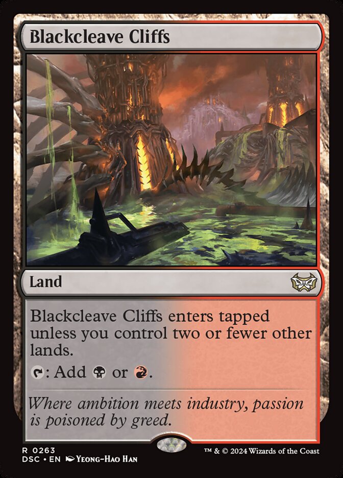 Blackcleave Cliffs – Rare Magic: The Gathering card from Duskmourn: House of Horror Commander (#263)