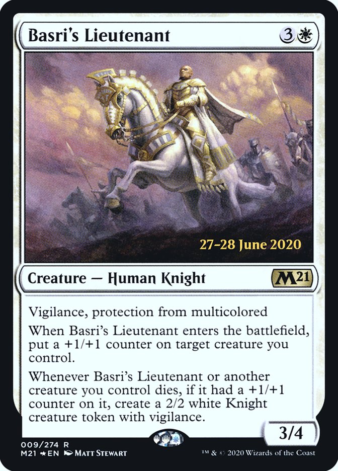 Basri's Lieutenant – Rare Magic: The Gathering card from Core Set 2021 Promos (#9s)