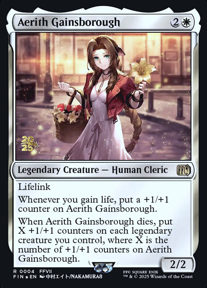 Aerith Gainsborough – Rare Magic: The Gathering card from Final Fantasy Promos (#4s)