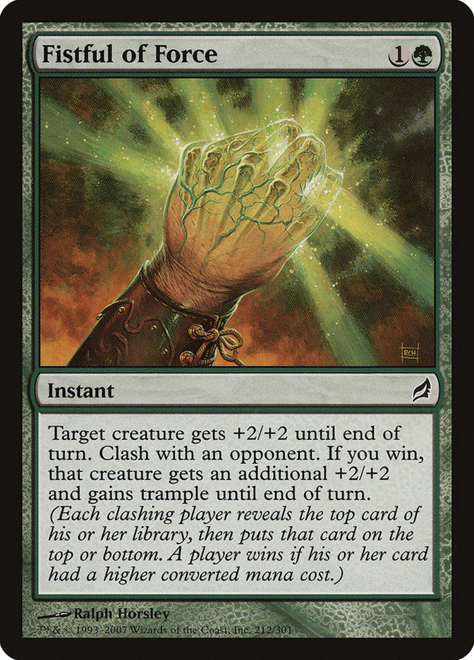 Fistful of Force – Common Magic: The Gathering card from Lorwyn (#212)