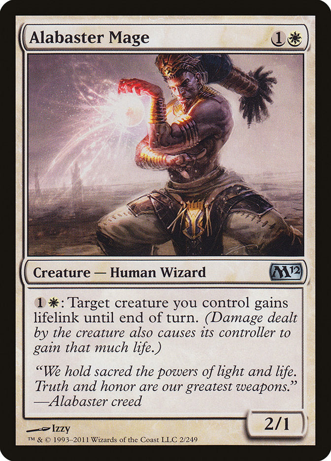 Alabaster Mage – Uncommon Magic: The Gathering card from Magic 2012 (#2)
