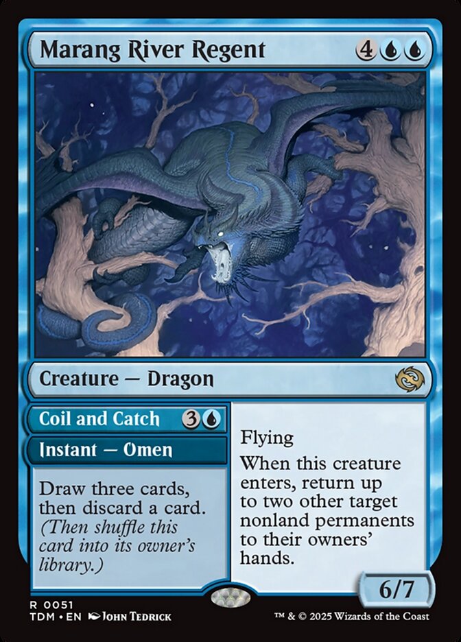 Marang River Regent // Coil and Catch – Rare Magic: The Gathering card from Tarkir: Dragonstorm (#51)