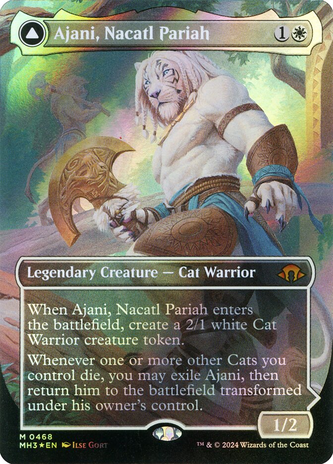 Ajani, Nacatl Pariah // Ajani, Nacatl Avenger – Mythic Magic: The Gathering card from Modern Horizons 3 (#468)