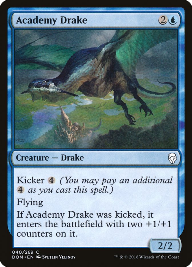 Academy Drake – Common Magic: The Gathering card from Dominaria (#40)