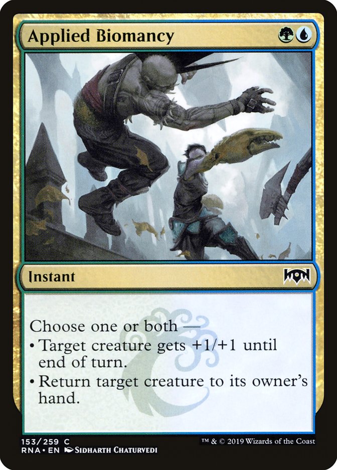 Applied Biomancy – Common Magic: The Gathering card from Ravnica Allegiance (#153)
