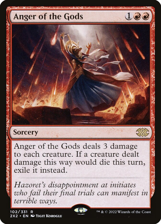 Anger of the Gods – Rare Magic: The Gathering card from Double Masters 2022 (#102)