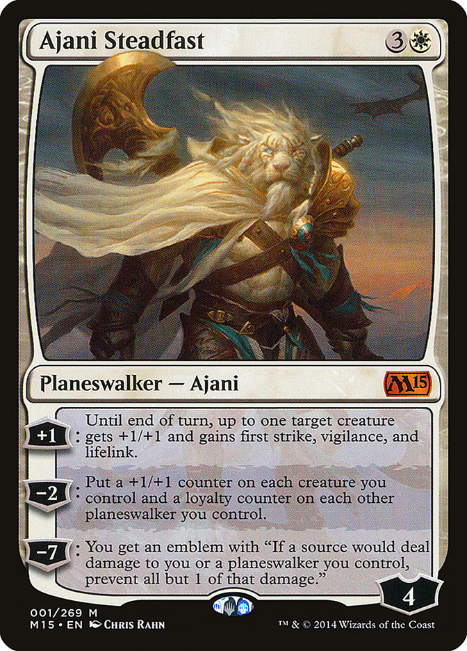 Ajani Steadfast – Mythic Magic: The Gathering card from Magic 2015 (#1)