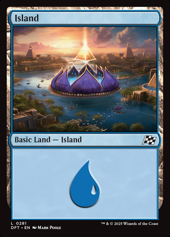 Island – Common Magic: The Gathering card from Aetherdrift (#281)