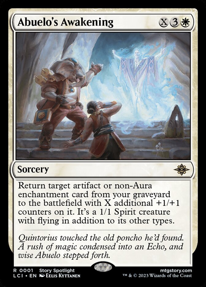 Abuelo's Awakening – Rare Magic: The Gathering card from The Lost Caverns of Ixalan (#1)