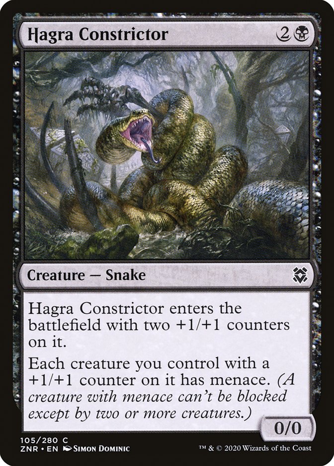 Hagra Constrictor – Common Magic: The Gathering card from Zendikar Rising (#105)