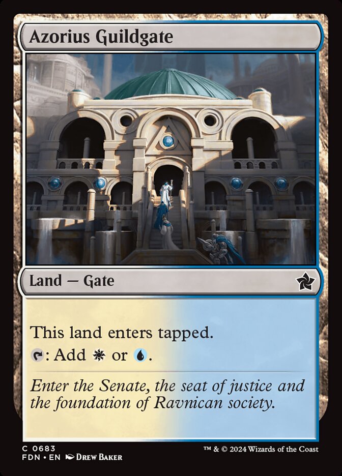 Azorius Guildgate – Common Magic: The Gathering card from Foundations (#683)