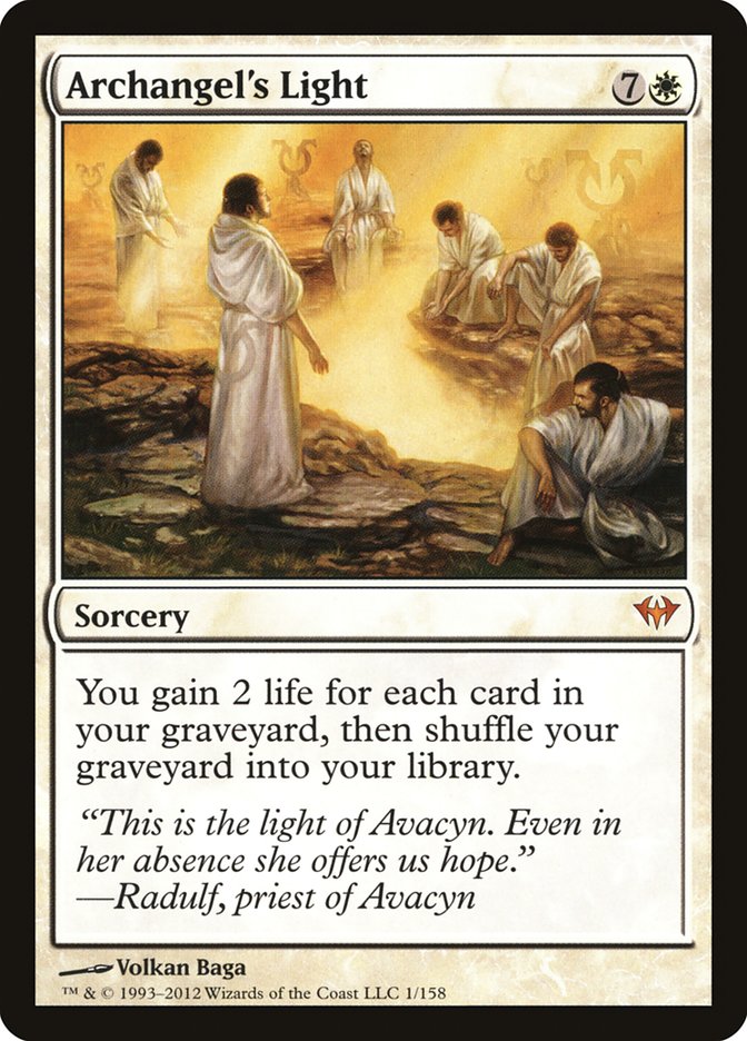 Archangel's Light – Mythic Magic: The Gathering card from Dark Ascension (#1)