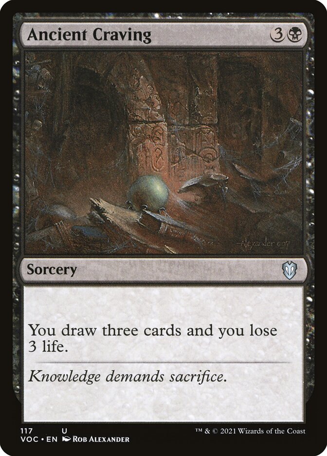 Ancient Craving – Uncommon Magic: The Gathering card from Crimson Vow Commander (#117)
