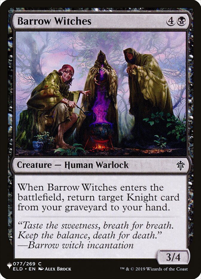 Barrow Witches – Common Magic: The Gathering card from The List (#ELD-77)