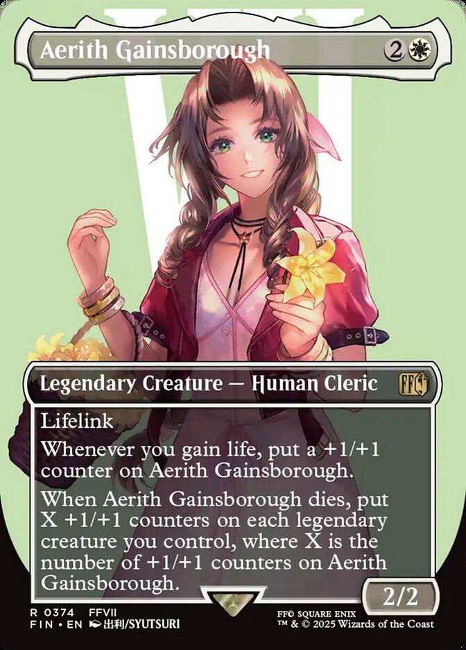 Aerith Gainsborough – Rare Magic: The Gathering card from Final Fantasy (#374)