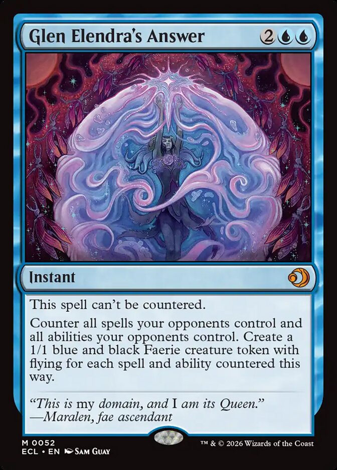 Glen Elendra's Answer – Mythic Magic: The Gathering card from Lorwyn Eclipsed (#52)