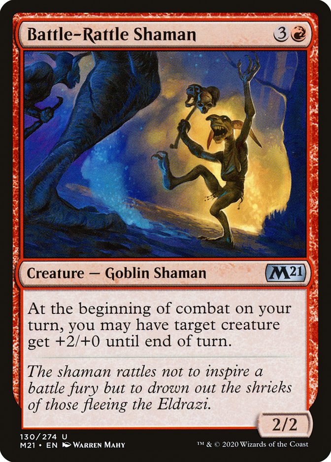 Battle-Rattle Shaman – Uncommon Magic: The Gathering card from Core Set 2021 (#130)