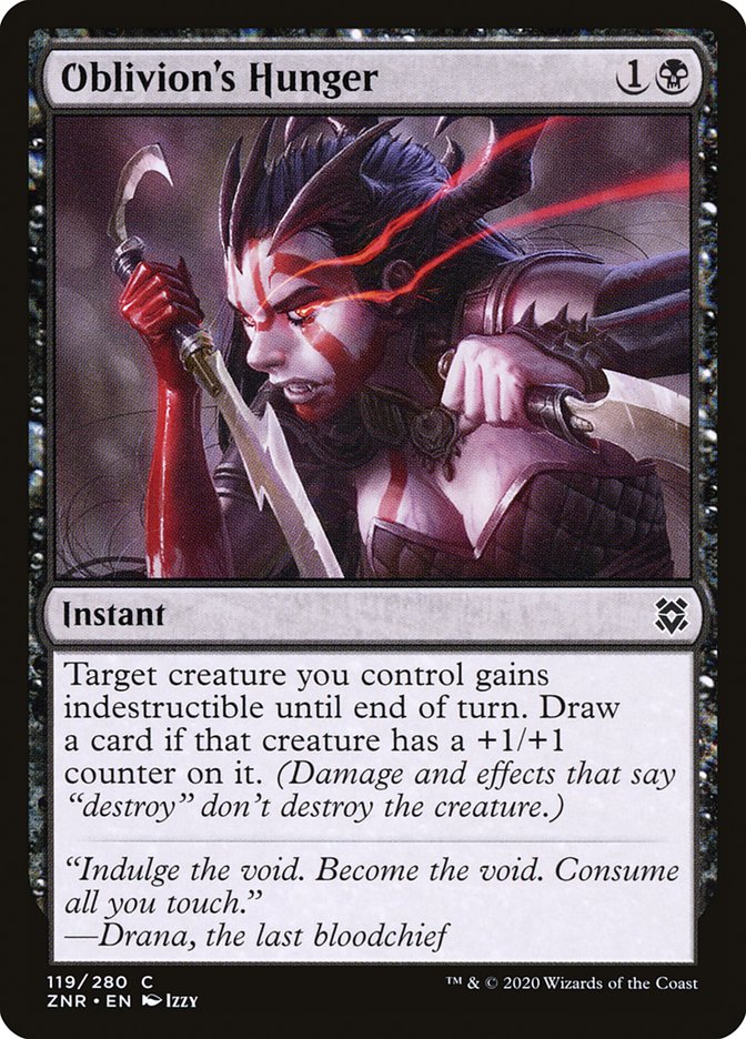 Oblivion's Hunger – Common Magic: The Gathering card from Zendikar Rising (#119)