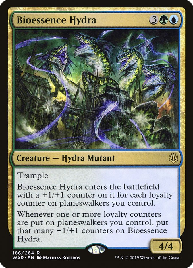 Bioessence Hydra – Rare Magic: The Gathering card from War of the Spark (#186)