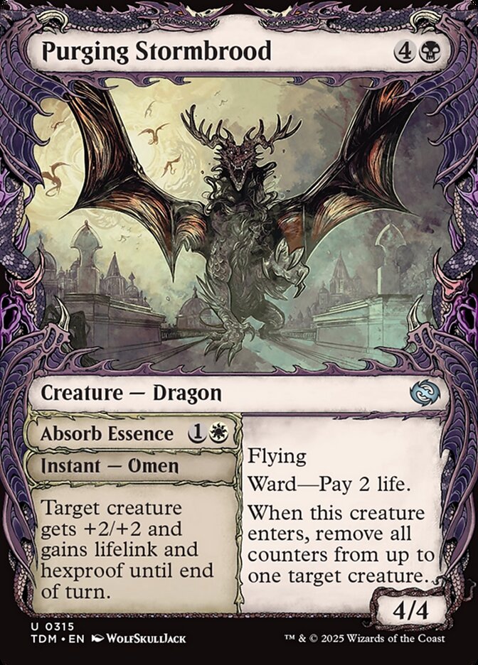 Purging Stormbrood // Absorb Essence – Uncommon Magic: The Gathering card from Tarkir: Dragonstorm (#315)