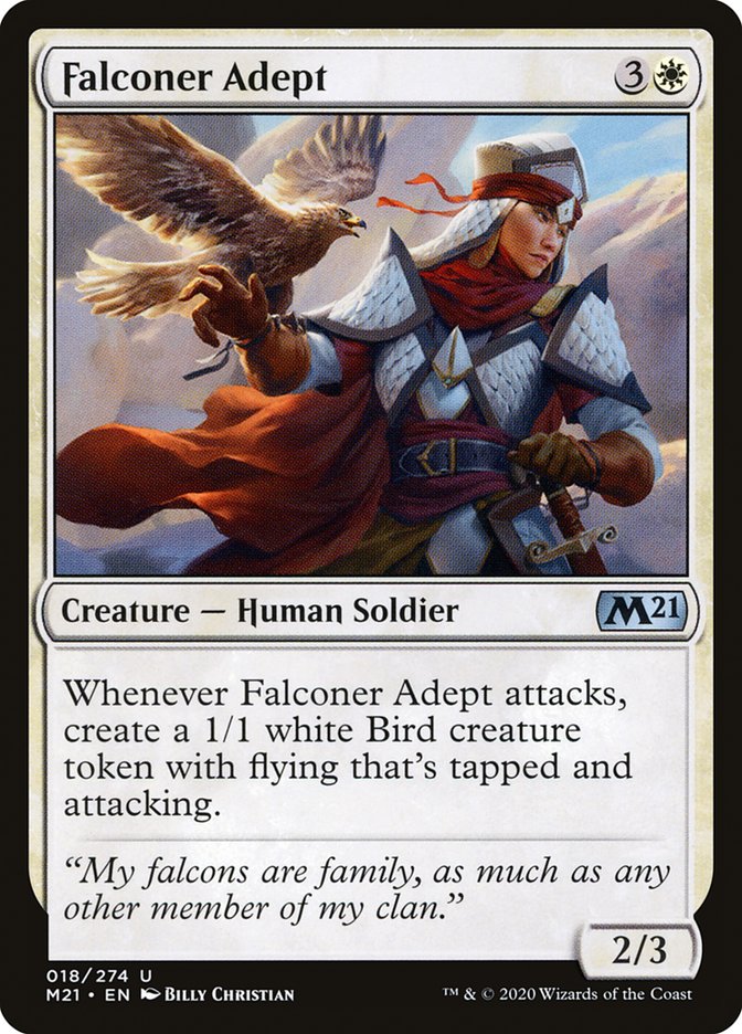 Falconer Adept – Uncommon Magic: The Gathering card from Core Set 2021 (#18)