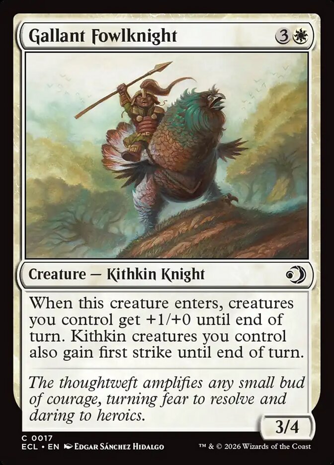 Gallant Fowlknight – Common Magic: The Gathering card from Lorwyn Eclipsed (#17)