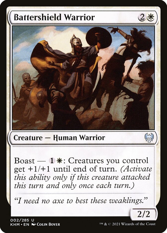 Battershield Warrior – Uncommon Magic: The Gathering card from Kaldheim (#2)