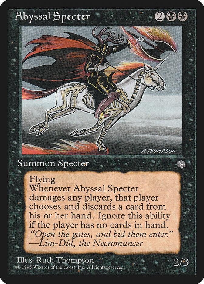 Abyssal Specter – Uncommon Magic: The Gathering card from Ice Age (#113)