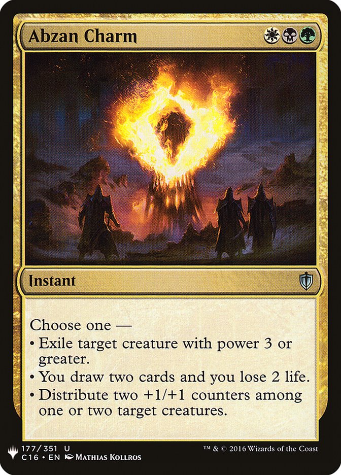 Abzan Charm – Uncommon Magic: The Gathering card from The List (#C16-177)