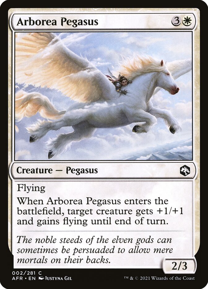 Arborea Pegasus – Common Magic: The Gathering card from Adventures in the Forgotten Realms (#2)