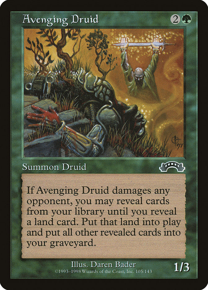 Avenging Druid – Common Magic: The Gathering card from Exodus (#105)