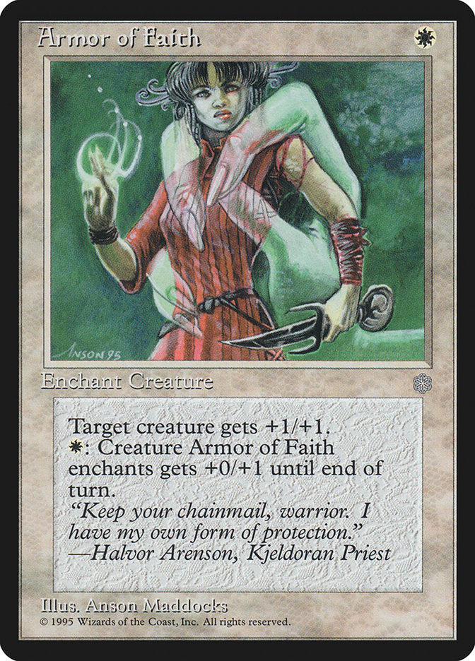 Armor of Faith – Common Magic: The Gathering card from Ice Age (#4)
