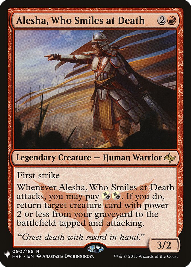 Alesha, Who Smiles at Death – Rare Magic: The Gathering card from The List (#FRF-90)