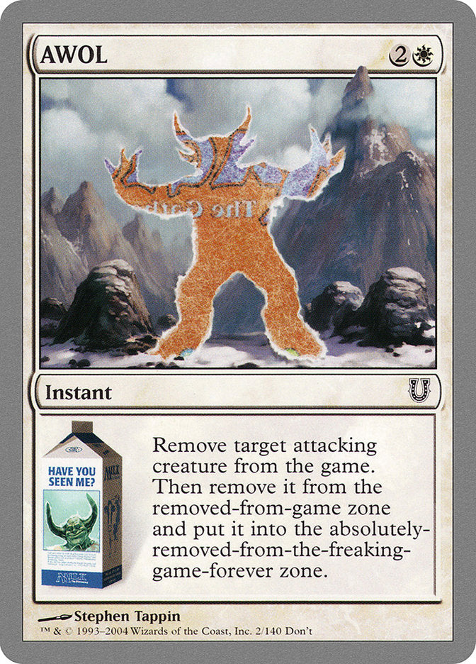 AWOL – Common Magic: The Gathering card from Unhinged (#2)