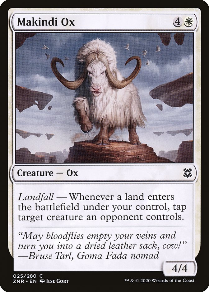 Makindi Ox – Common Magic: The Gathering card from Zendikar Rising (#25)