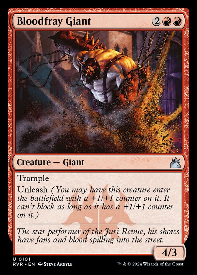 Bloodfray Giant – Uncommon Magic: The Gathering card from Ravnica Remastered (#101)
