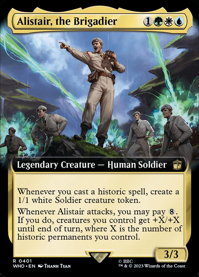 Alistair, the Brigadier – Rare Magic: The Gathering card from Doctor Who (#401)