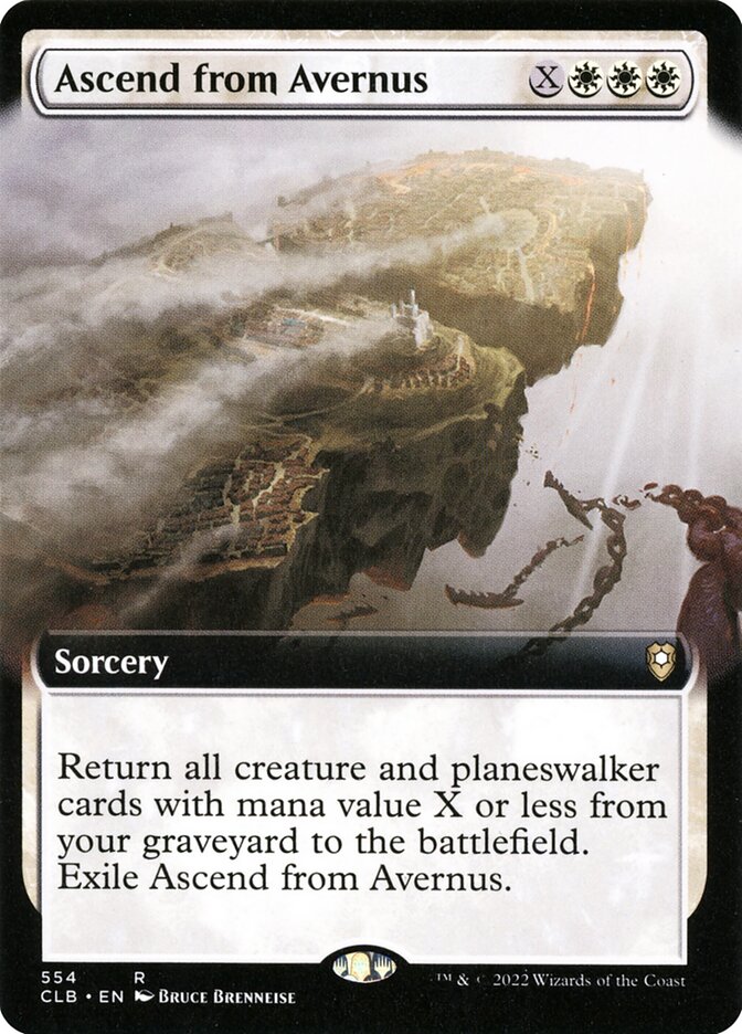 Ascend from Avernus – Rare Magic: The Gathering card from Commander Legends: Battle for Baldur's Gate (#554)