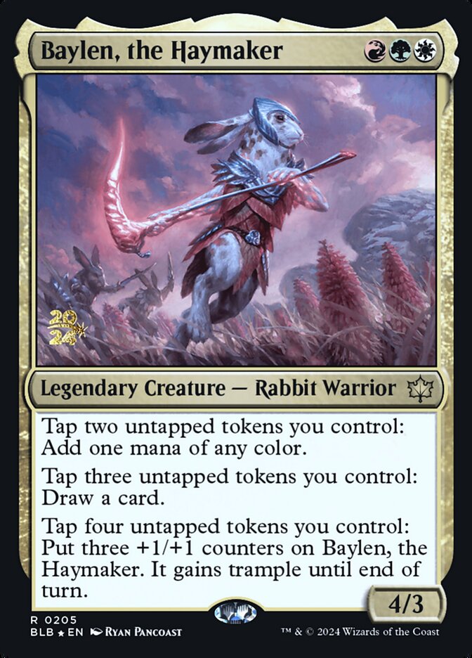 Baylen, the Haymaker – Rare Magic: The Gathering card from Bloomburrow Promos (#205s)