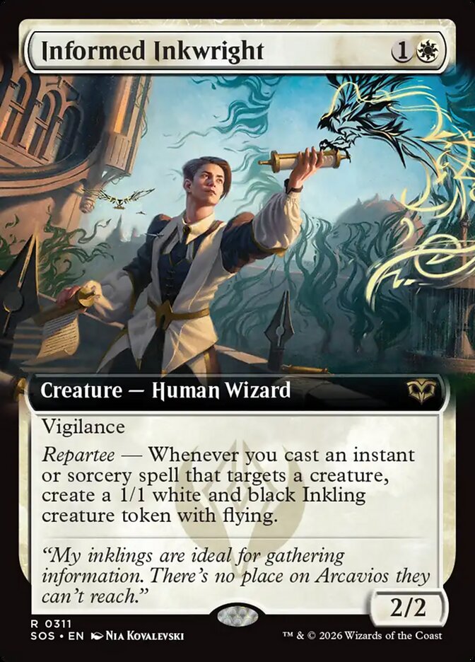 Informed Inkwright – Rare Magic: The Gathering card from Secrets of Strixhaven (#311)