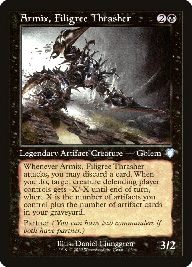 Armix, Filigree Thrasher – Uncommon Magic: The Gathering card from The Brothers' War Commander (#103)